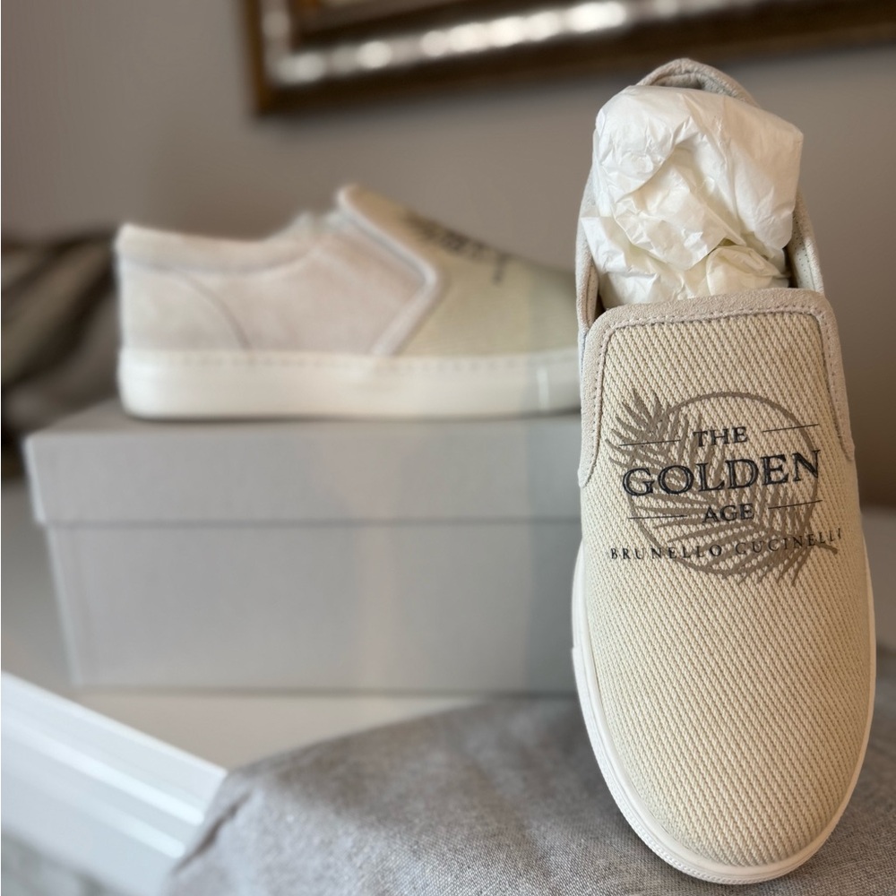 Brunello Cucinelli Beige Slip-On Shoes
